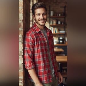 Northeast‎ Outfitters NWT Mens Flannel Classic Lightweight Button Front Size M